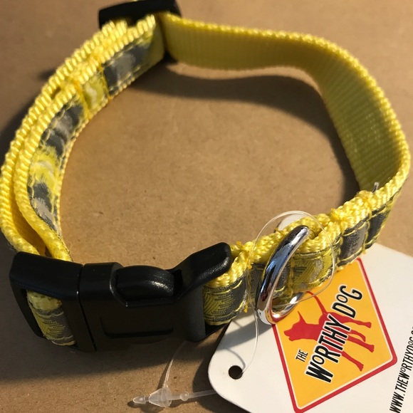 Dog Collar, yellow, small dog - Picture 2 of 2